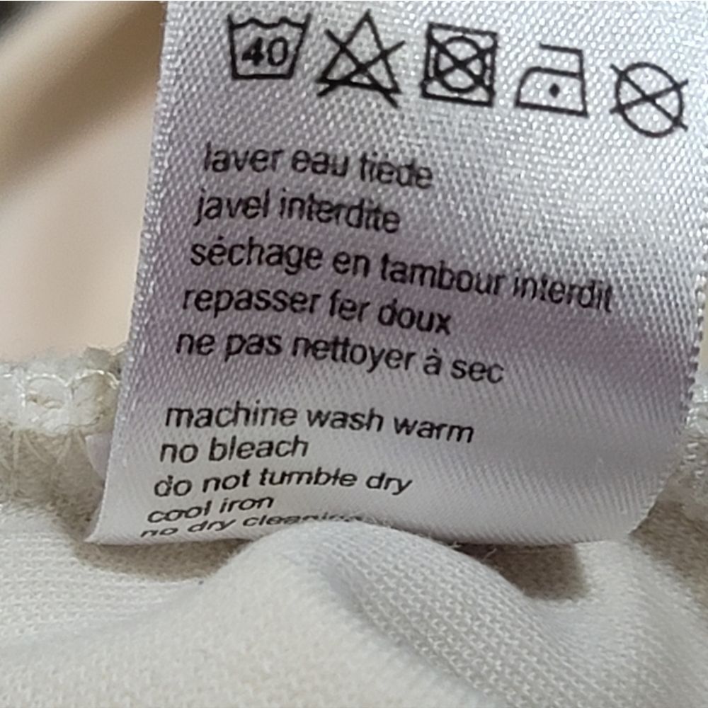 Lacoste Women’s Dress Size 40 M Cream Long Sleeve Shift Stretch Pleated Hem Logo - Picture 11 of 13